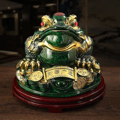 Lucky Golden Toad Ornaments Rotating Three-legged Toad Entrance TV Cabinet Office Decoration Shop Opening Hotel Gift