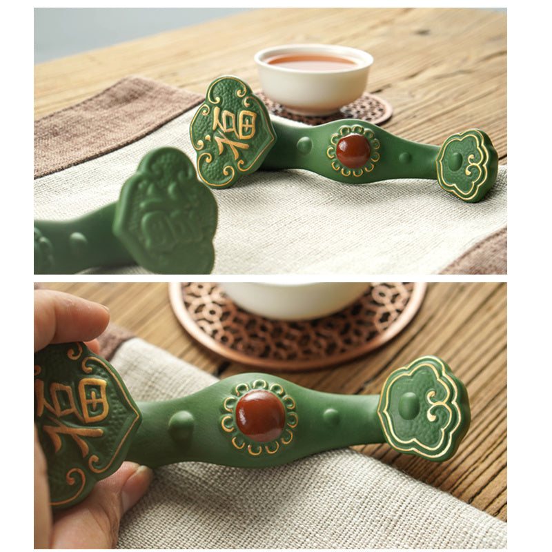 Everything is auspicious and wishful tea pets tea toys ornaments can be raised green mud tea art tea tray tea table tea set ornaments