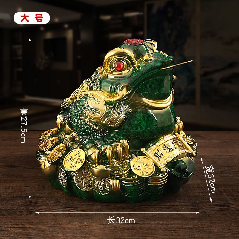 Lucky Golden Toad Ornaments Rotating Three-legged Toad Entrance TV Cabinet Office Decoration Shop Opening Hotel Gift