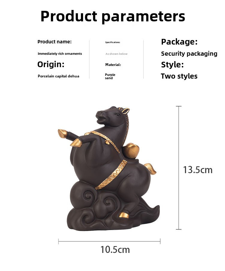 Creative twelve zodiac purple sand tea pet ornaments, you can immediately have money to raise tea ceremony boutique fortune zodiac tea set accessories