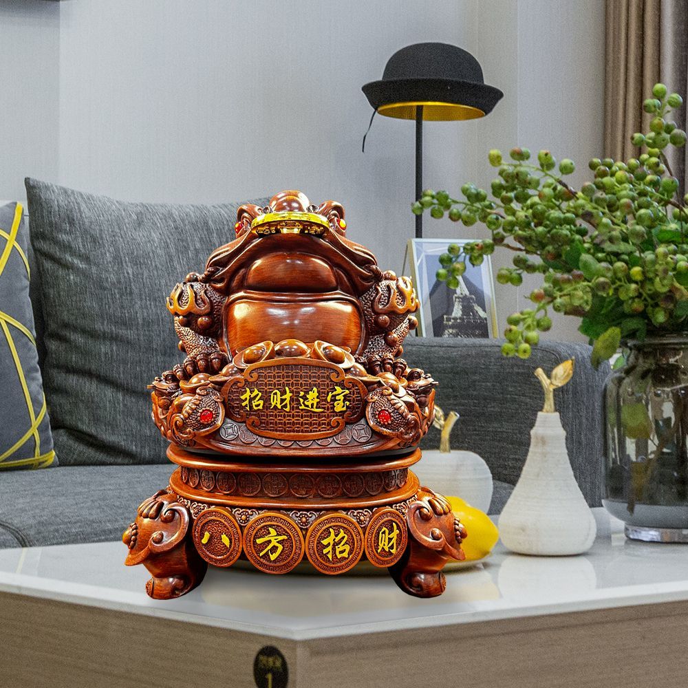 Golden Toad Office Desktop Living Room Decoration Ornaments Fortune TV Cabinet Cashier Desk Front Desk Crafts Opening Gift