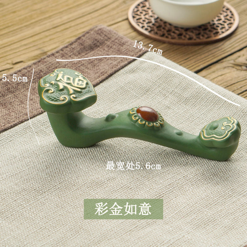 Everything is auspicious and wishful tea pets tea toys ornaments can be raised green mud tea art tea tray tea table tea set ornaments