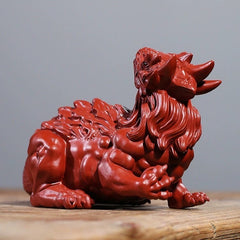 Yixing original purple sand Dahongpao handmade [lucky beast unicorn] can be raised creative boutique tea pet ornaments