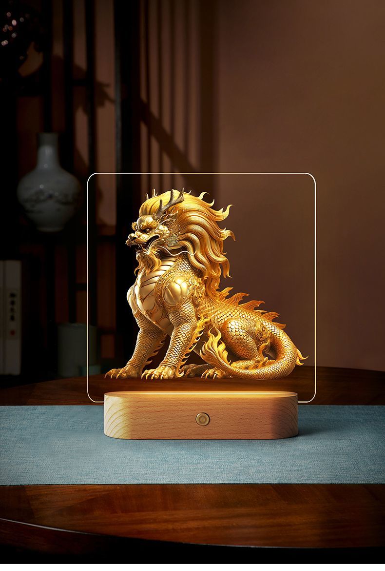 Kirin ornaments, new Chinese style desktop decoration, national trend living room opening gift, porch national style gift to attract wealth and fortune