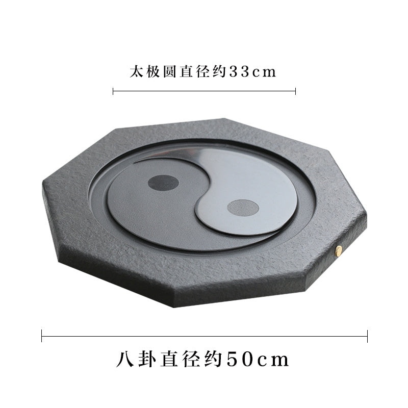 Tai Chi Bagua Wujin Stone Tea Tray Natural Raw Stone Round Stone Tea Sea Tea Set Home Integrated Stone Tea Tray Dual Use