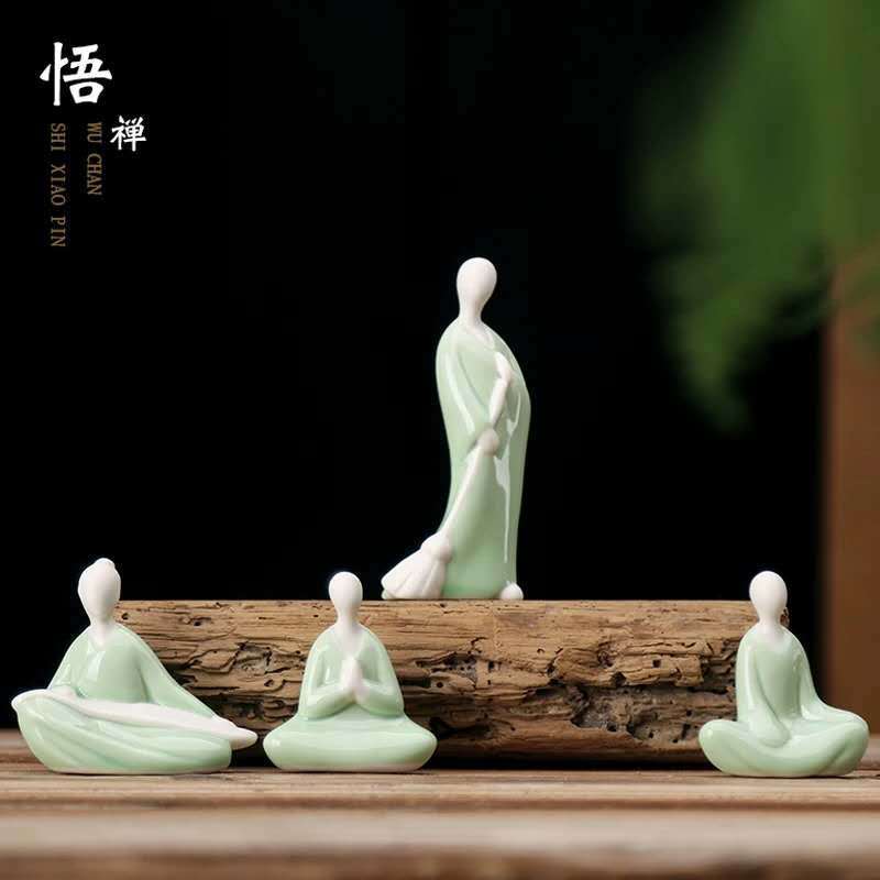 Fushoutao exquisite tea pet ornaments Geyao ice crack can be raised tea toys tea set Xiaoheshan tea pet Three Kingdoms tea toys