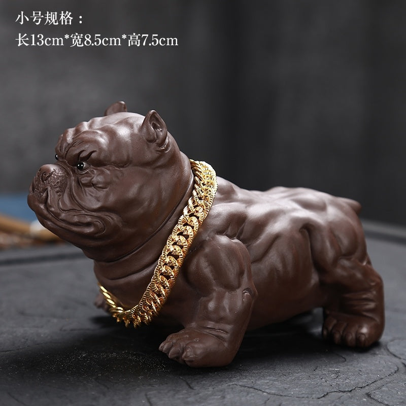 Purple sand tea pet ornaments can be used for home use to attract wealth, dragon turtle, pixiu, golden toad, office tea toys, fine tea ceremony accessories