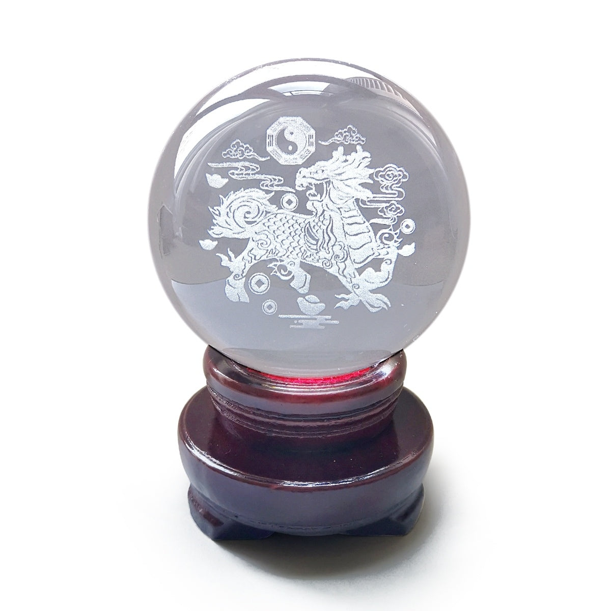 Kirin Feng Shui ornaments, mountain and sea town house protection, safe house cleaning crystal ball to resolve indoor resolution blessing Tai Chi Bagua