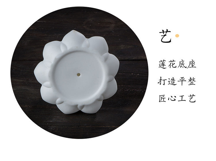 White porcelain lotus Guanyin Buddha statue ornaments car accessories personality Zen Tathagata Buddha tea pet tea ceremony tea play decorations