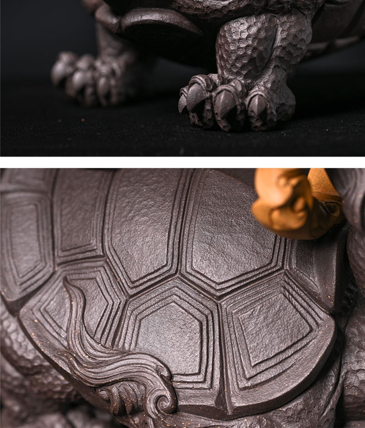 Bai Nian Tang Ji Bai Nian original purple sand sculpture tea pet ornaments handmade can be raised dragon turtle Xiangshan