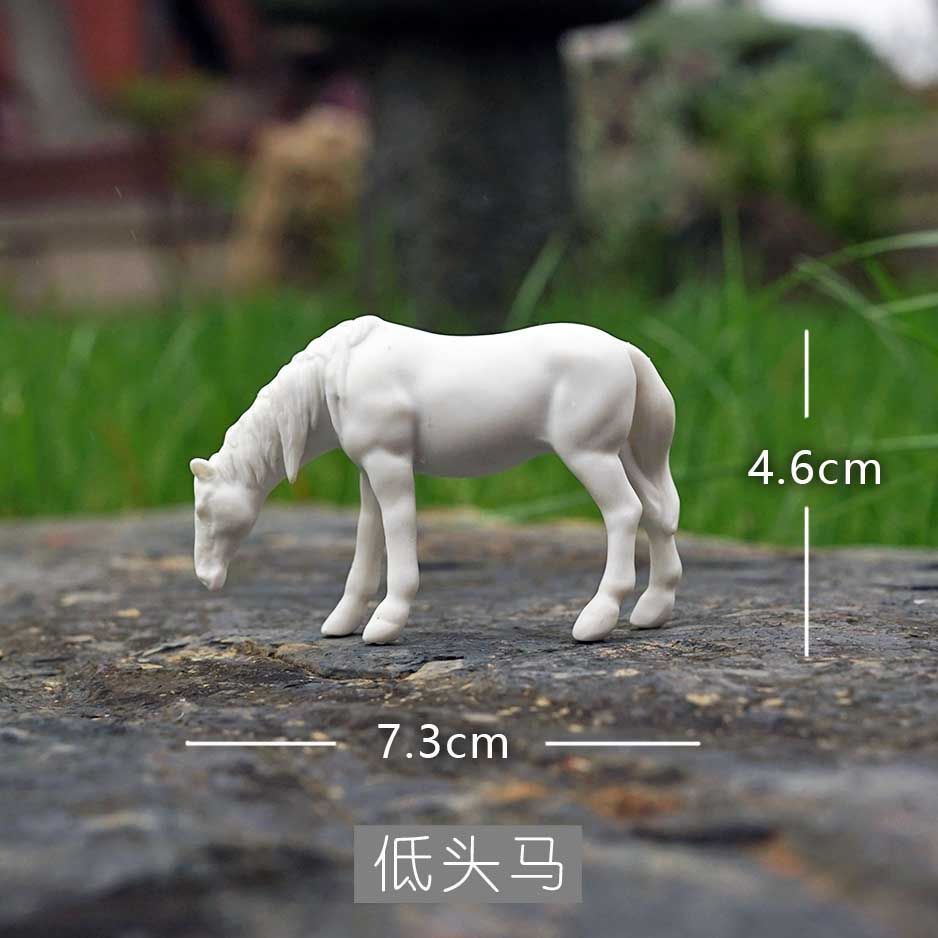 Zen ornaments crane white horse don't get angry desktop study pen holder tea pet fish tank gardening potted landscaping micro landscape