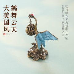 Flying crane incense burner home indoor tea pet tea table small ornaments incense burner small plate incense burner Chinese style incense burner