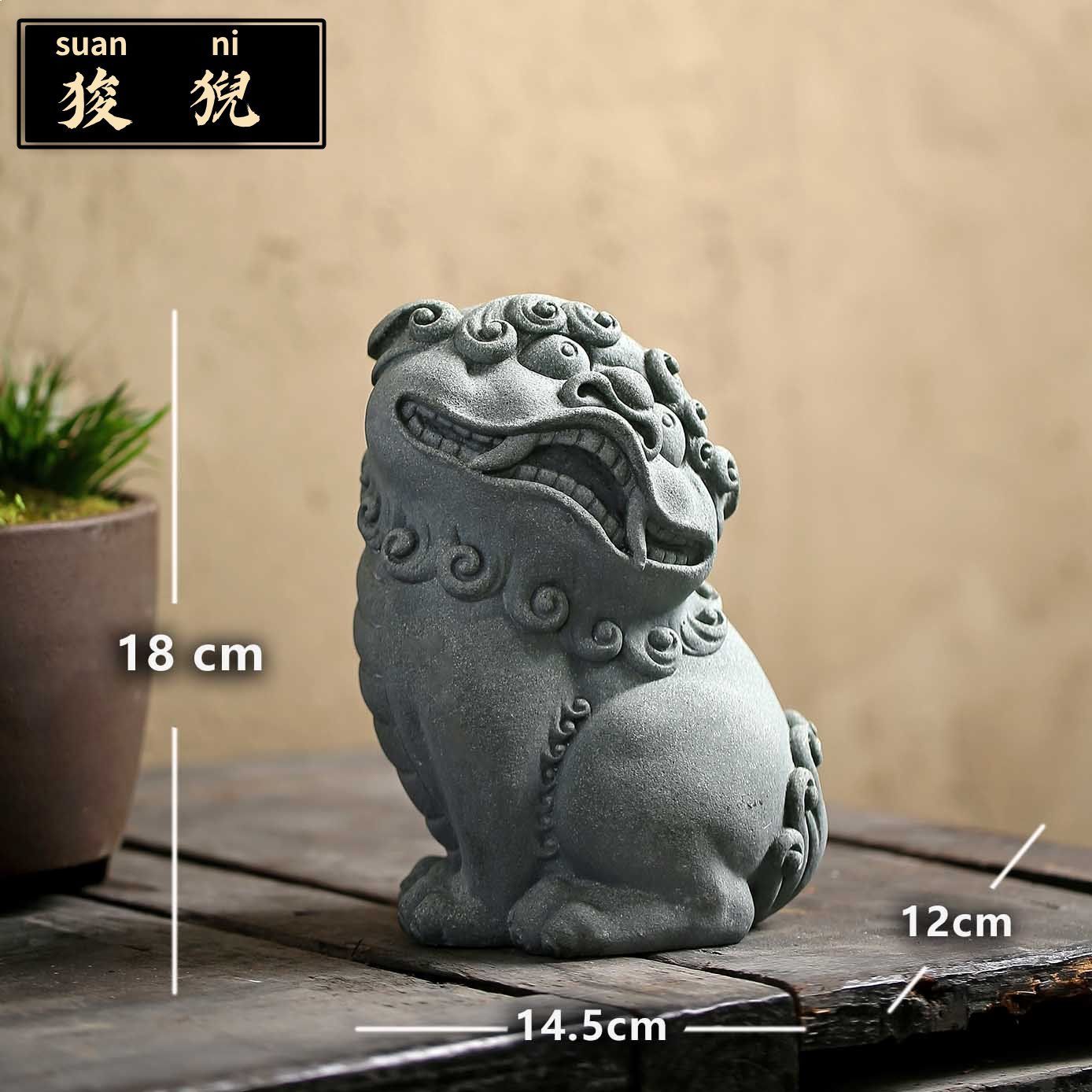 Zen ornaments crane white horse don't get angry desktop study pen holder tea pet fish tank gardening potted landscaping micro landscape