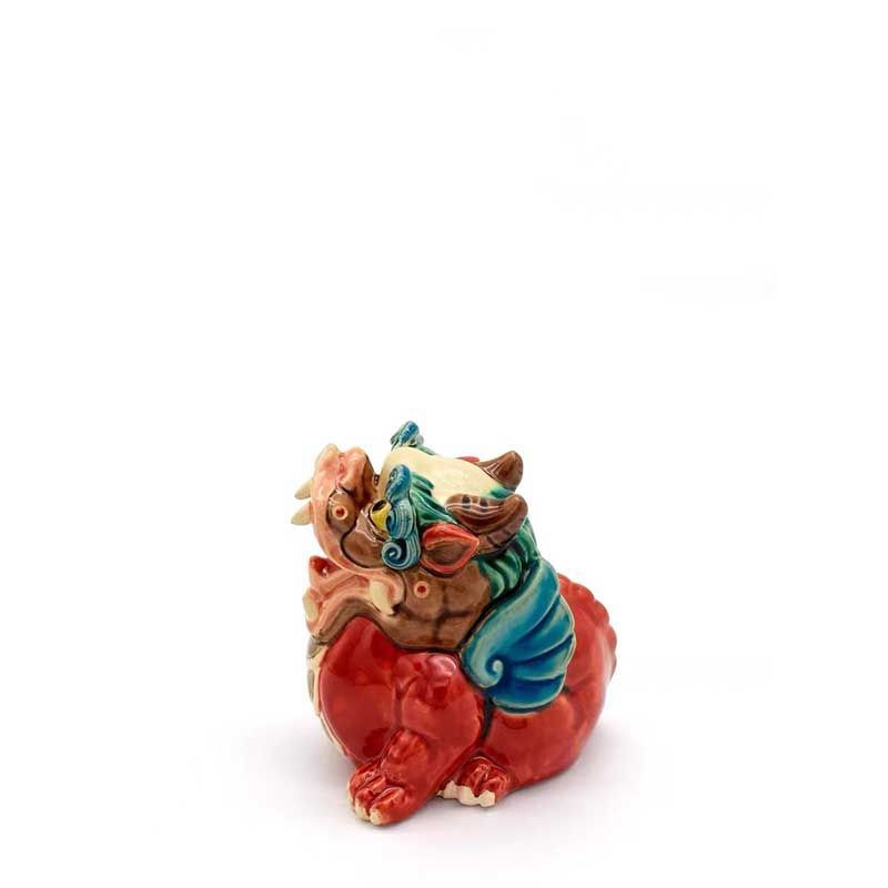 Ceramic Chinese Style Lucky Pixiu Home Decor Living Room Ornament Jiaozitao Tianlu Auspicious Beast Office Desk Opening Decoration Gift