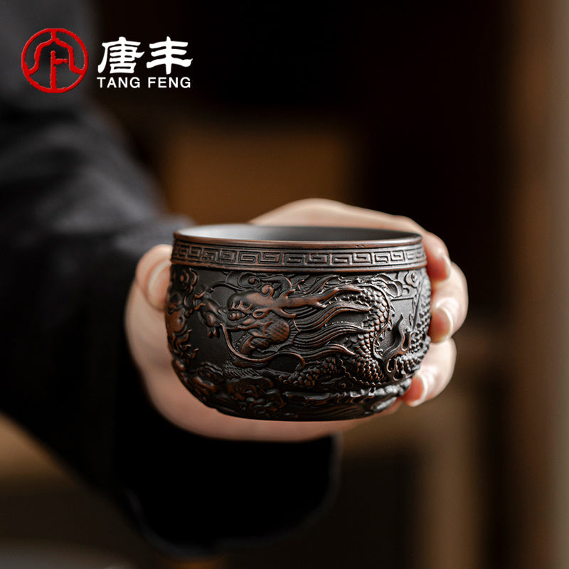 Tangfeng purple pottery host cup gift box gift home high-end personal dedicated tea drinking tea cup new tea cup