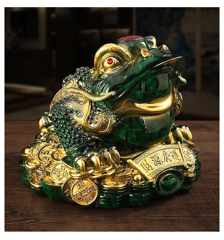 Lucky Golden Toad Ornaments Rotating Three-legged Toad Entrance TV Cabinet Office Decoration Shop Opening Hotel Gift