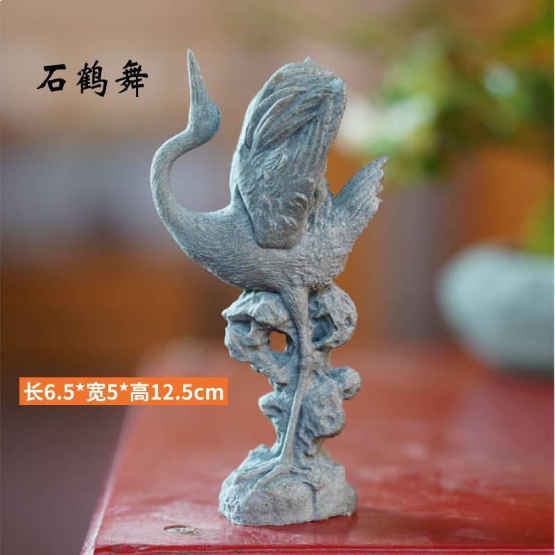 Zen ornaments crane white horse don't get angry desktop study pen holder tea pet fish tank gardening potted landscaping micro landscape