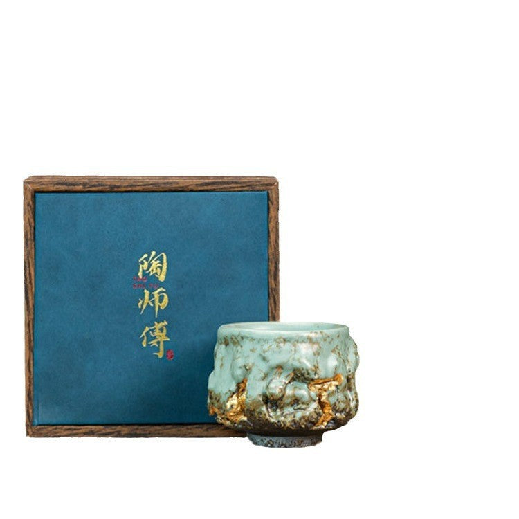 Master Cup Dunhuang Rabbit Master Cup Jianzhan Handmade Cultural and Creative Cup Gold-painted High-end Retro Tea Cup Tea Cup Gift Box