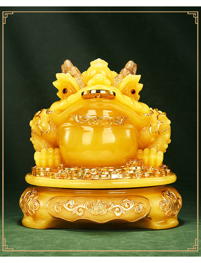 Jade golden toad ornaments to attract wealth golden cicada toad living room high-end atmosphere office table shop relocation opening gift