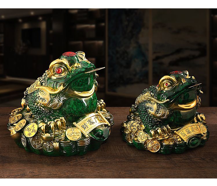 Lucky Golden Toad Ornaments Rotating Three-legged Toad Entrance TV Cabinet Office Decoration Shop Opening Hotel Gift