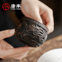 Tangfeng purple pottery host cup gift box gift home high-end personal dedicated tea drinking tea cup new tea cup