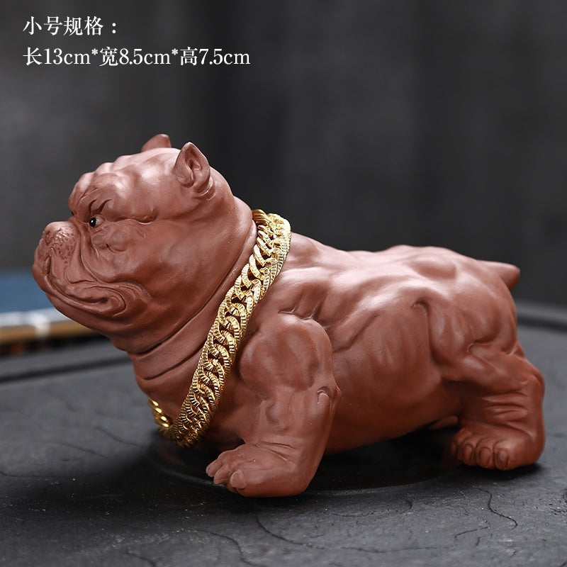 Purple sand tea pet ornaments can be used for home use to attract wealth, dragon turtle, pixiu, golden toad, office tea toys, fine tea ceremony accessories