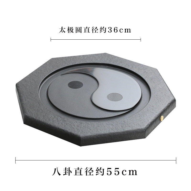 Tai Chi Bagua Wujin Stone Tea Tray Natural Raw Stone Round Stone Tea Sea Tea Set Home Integrated Stone Tea Tray Dual Use