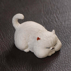 Zisha tea pet cat small ornaments creative handmade lucky cat Yuanbao cat tea set tea tray accessories decoration