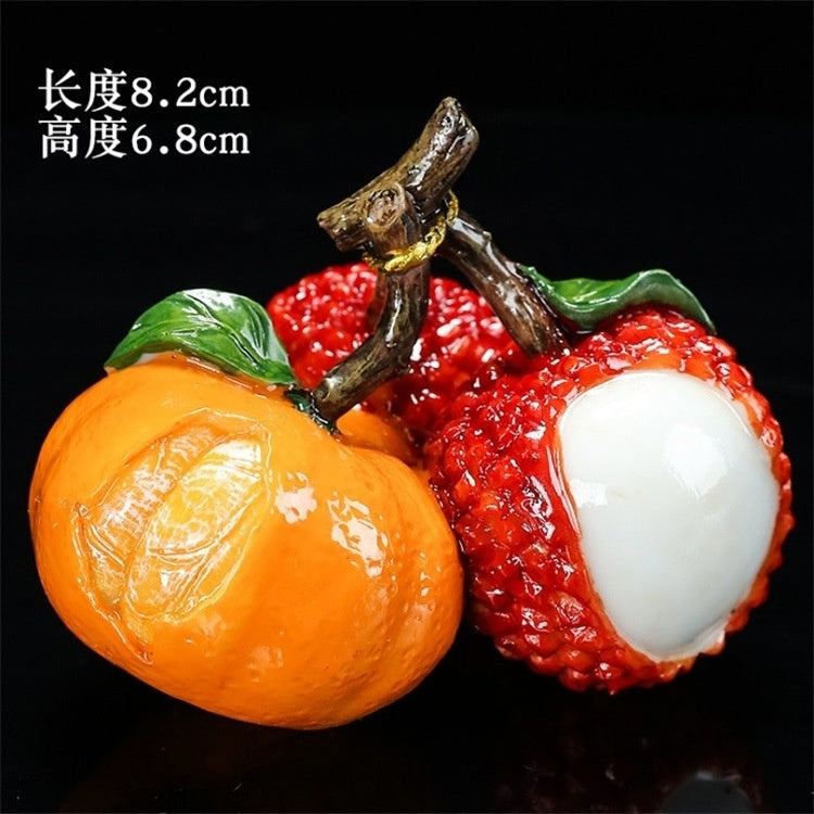 Color Changing Lychee Bayberry Durian Pomegranate Peach Fruit Tea Pet Ornaments