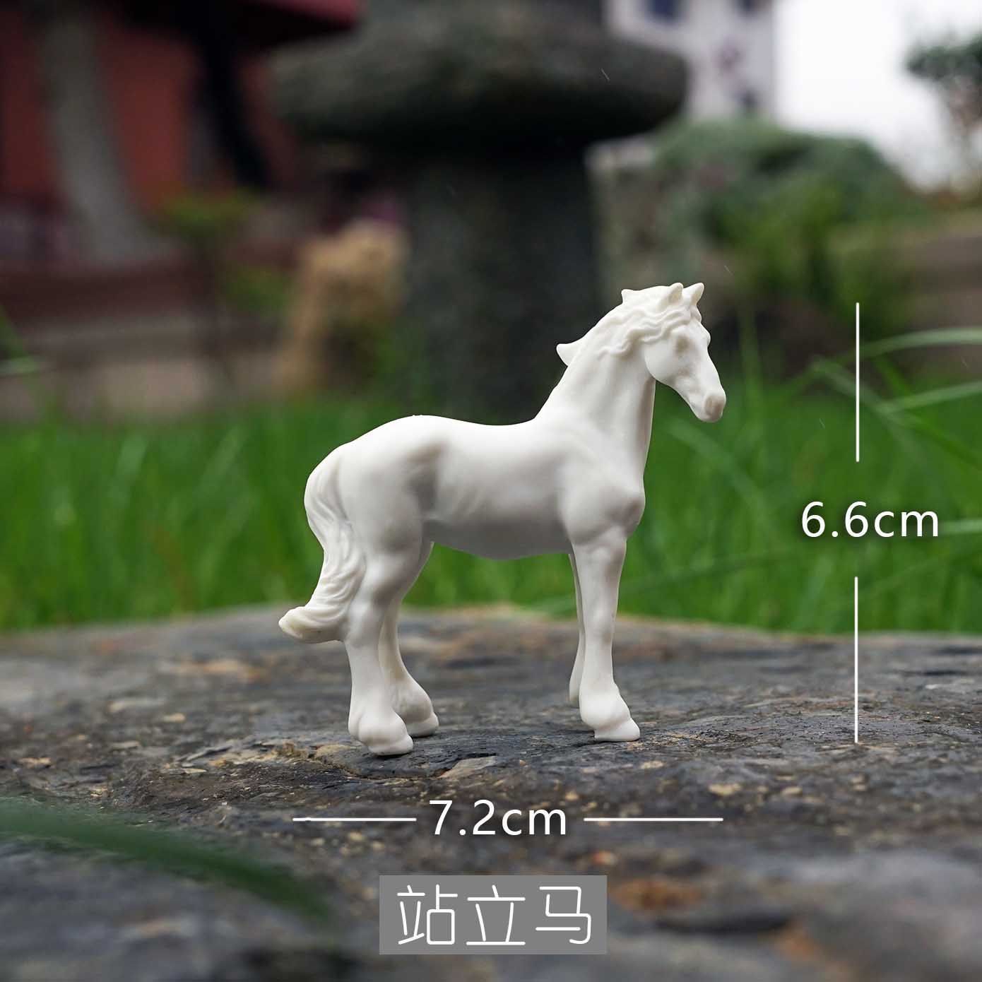 Zen ornaments crane white horse don't get angry desktop study pen holder tea pet fish tank gardening potted landscaping micro landscape