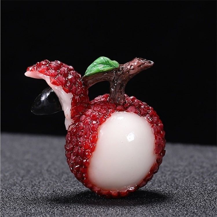 Color Changing Lychee Bayberry Durian Pomegranate Peach Fruit Tea Pet Ornaments