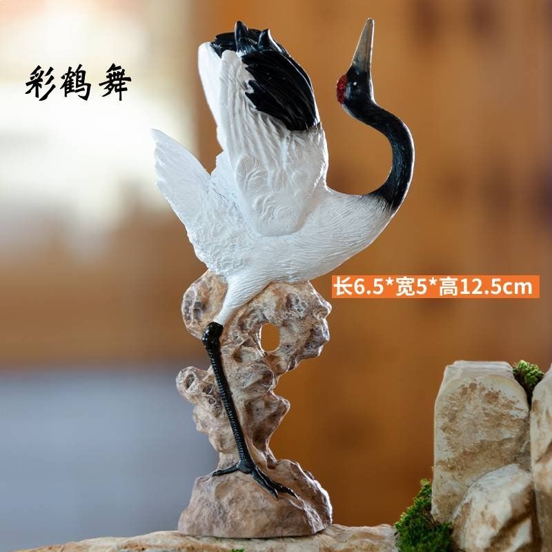 Zen ornaments crane white horse don't get angry desktop study pen holder tea pet fish tank gardening potted landscaping micro landscape