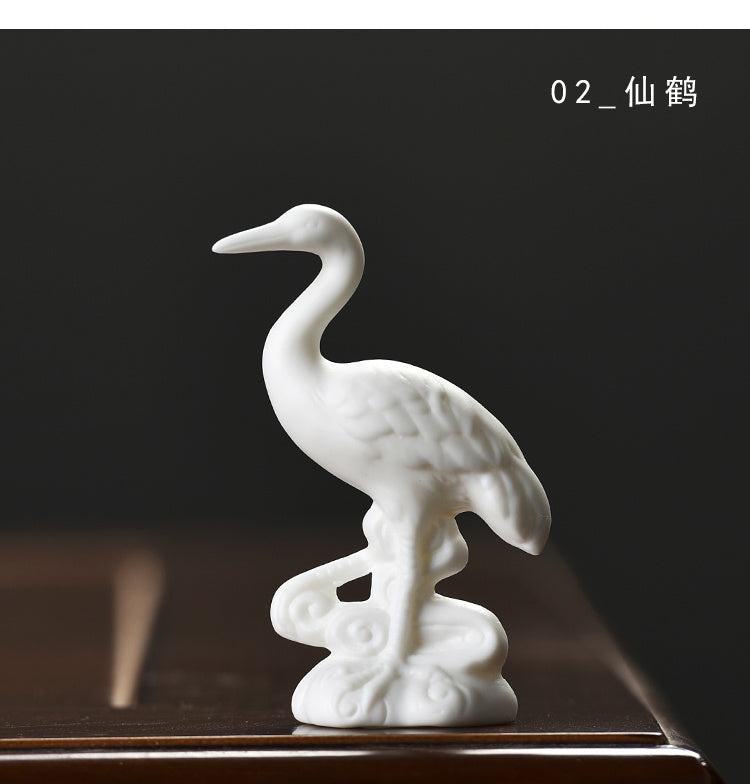 Porcelain Juyuan Ceramic Creative Ornaments Tea Pet Animal Tea Set Tea Tray Home Office Flower Pet Crafts Peacock Guanyin