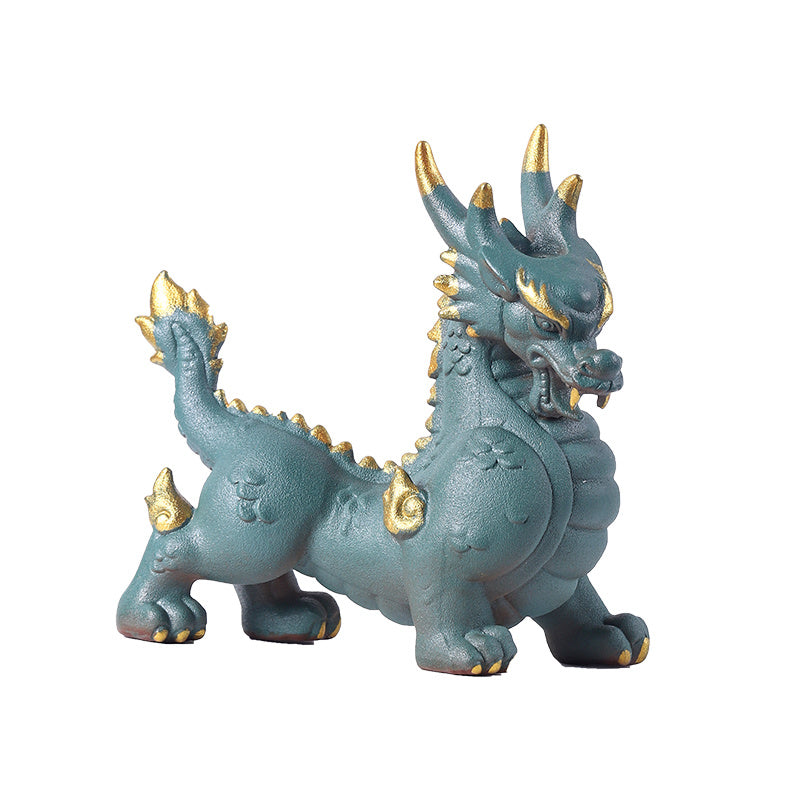 Lucky Chinese style sandalwood unicorn qianlima flow incense grains incense tea pet desktop living room car ornaments office