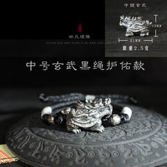 Xuanwu dragon turtle bracelet Pixiu bracelet men's sterling silver 999 women's hand-woven retro men's niche hand jewelry