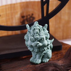 Green sandstone fortune-attracting Pixiu Chinese tea table ornaments decoration Kirin large tea pet ornaments landscape home ornaments