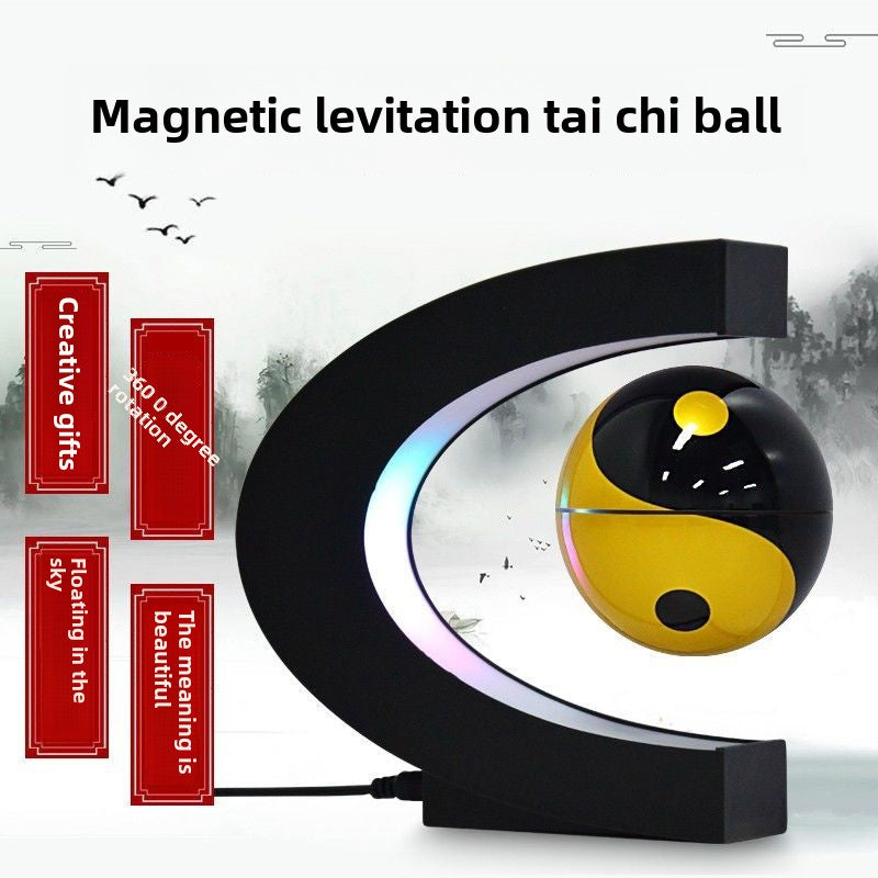 Tai Chi ball magnetic suspension ornaments rotating fortune-attracting eight trigrams feng shui ball porch room office energy ball opening gift