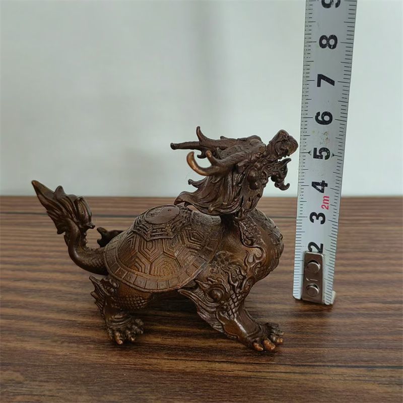 Antique dragon turtle ornaments dragon head turtle home living room office decoration tea pet crafts dragon pattern dragon turtle gift