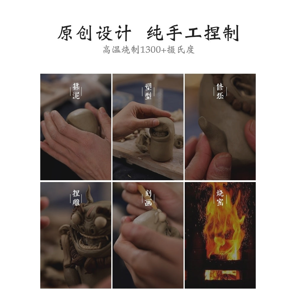 Twelve instruments for everything to go well and bring good fortune Pixiu backflow incense burner creative Chinese new tea pet tea ceremony ornaments birthday gift