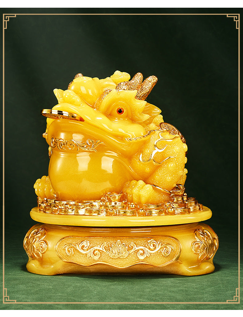 Jade golden toad ornaments to attract wealth golden cicada toad living room high-end atmosphere office table shop relocation opening gift