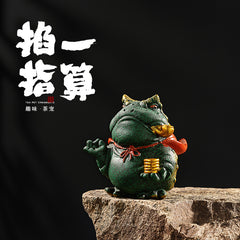 Chinese style national tide auspicious toad golden toad fish tank landscaping home desktop decoration creative gift boutique tea pet ornaments