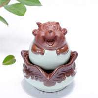 12 zodiac Ru kiln ceramic quick cup one pot one cup portable travel Kung Fu tea set office teapot teacup tea pet ornaments can be raised