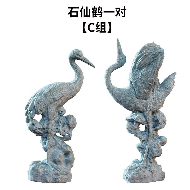 Zen ornaments crane white horse don't get angry desktop study pen holder tea pet fish tank gardening potted landscaping micro landscape