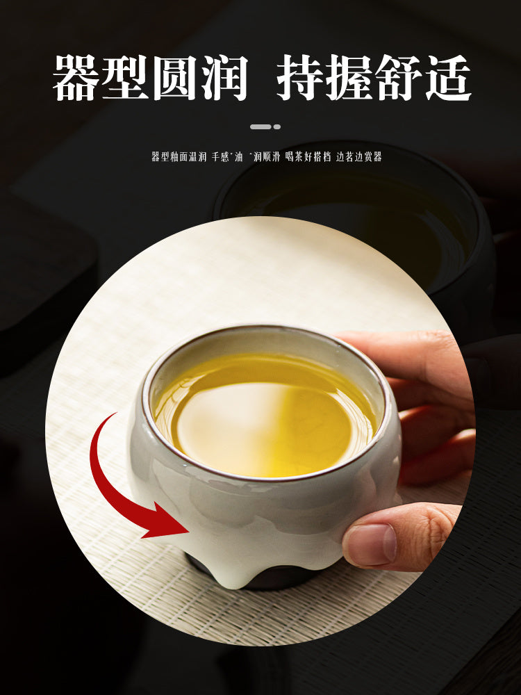 [Master Class] Teacup Master Cup Ceramic Tea Set Creative Single Cup High-end Teacup Personal Tea Cup