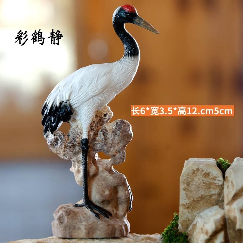 Zen ornaments crane white horse don't get angry desktop study pen holder tea pet fish tank gardening potted landscaping micro landscape