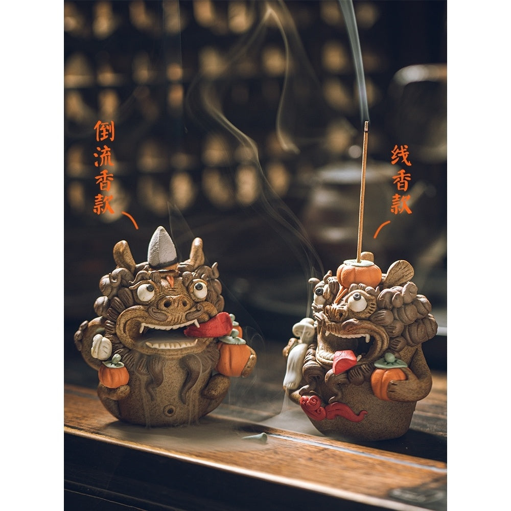 Twelve instruments for everything to go well and bring good fortune Pixiu backflow incense burner creative Chinese new tea pet tea ceremony ornaments birthday gift