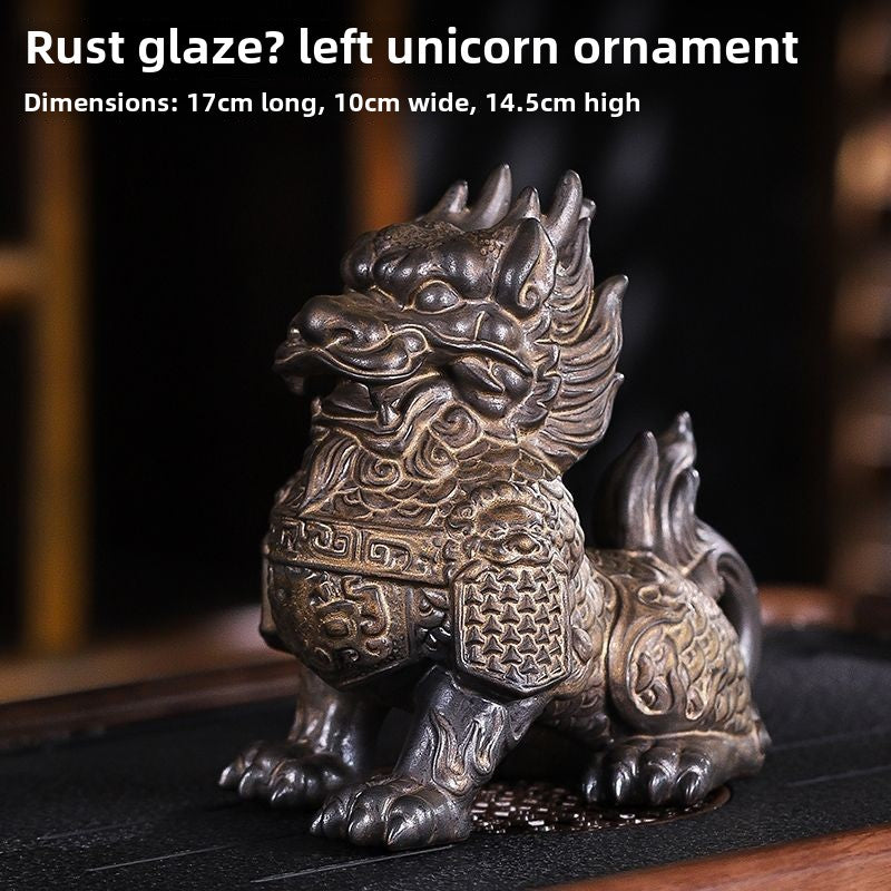 Kirin ornaments Chinese retro tea pet