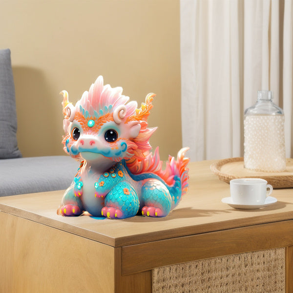 2025 new cute mascot unicorn ornaments a pair of prosperous wealth indoor table decorations to attract wealth and guard the house