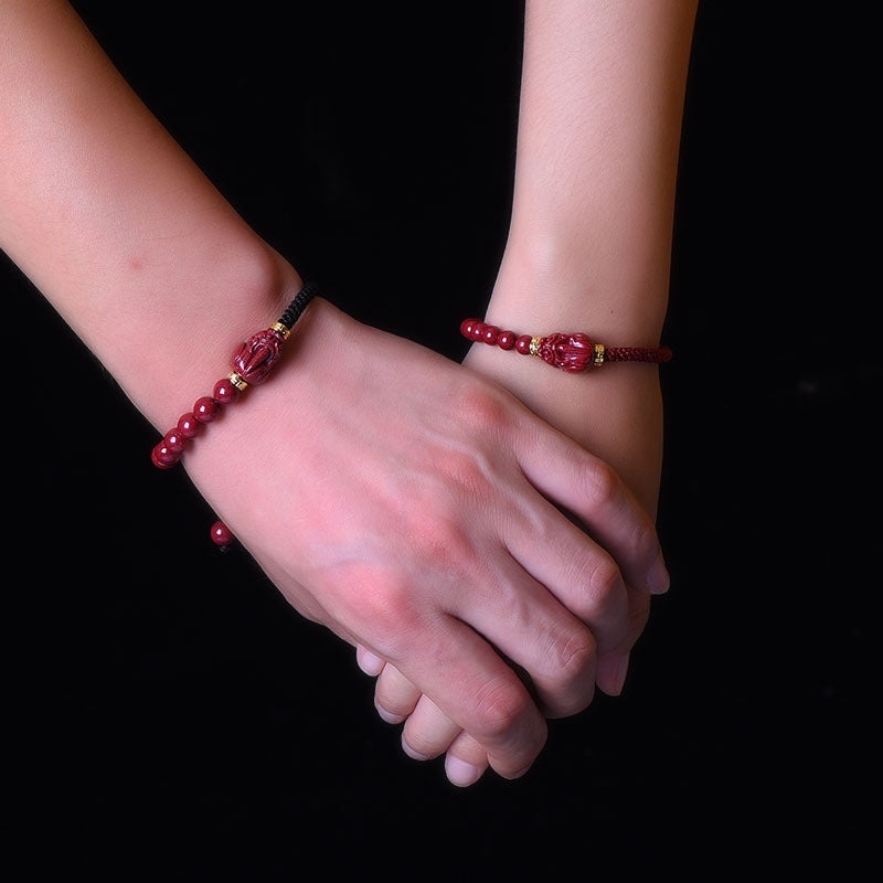 Cinnabar bracelet Golden Toad Jifucai red rope bracelet girls' bracelet couple bracelet men's trendy pair