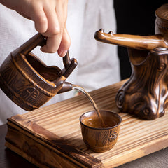 [Modern Chinese style] Special price lazy fully automatic Kung Fu tea set for home drinking tea, high-end, simple, retro, creative, ceramic, anti-scalding